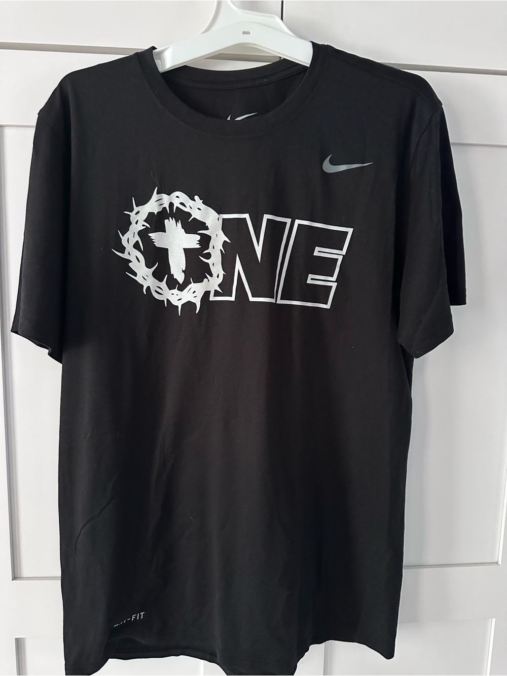 Nike Black Short-Sleeve Graphic 'ONE' Dri-FIT Tee